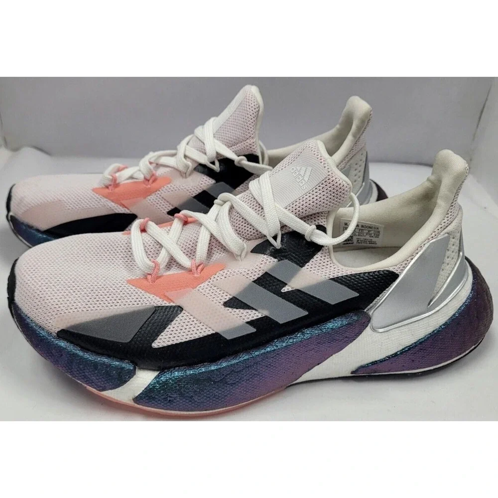 Adidas X9000L4 Kids US 5 Glow‎ Pink Crystal White Silver Metallic FW9318